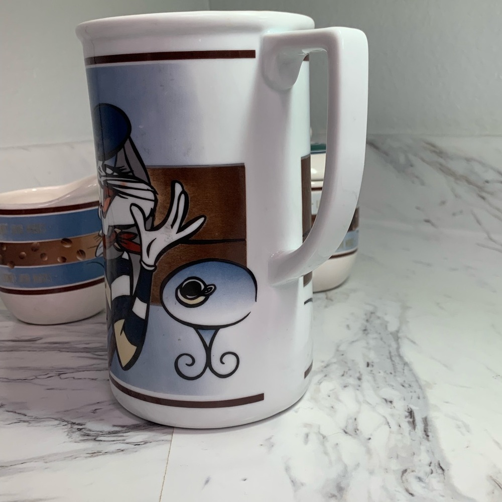 Looney Java Works Coffee Pitcher, Sugar Dish And Cream Cup Set 1995 - Picture 11 of 12